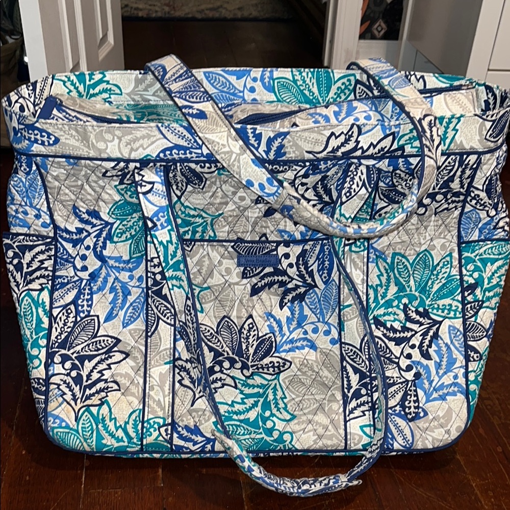 Vera Bradley Blue and White Quilted Tote Bag